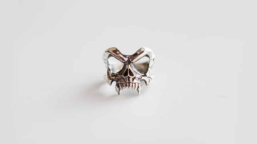 Jewelry Skeleton Head Skull Ring Size ONE SIZE - 2 Thumbnail