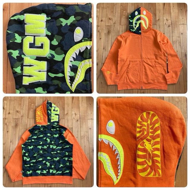 Bape 2015 BAPE 1st Camo Neon Shark Full Zip Hoodie a bathing ape Size US XL / EU 56 / 4 - 1 Thumbnail