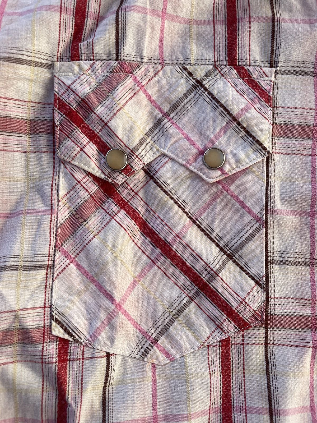 Takeo Kikuchi Takeo Kikuchi Long Sleeve Snap Shirt Plaid Pearl Size L / US 10 / IT 46 - 6 Thumbnail