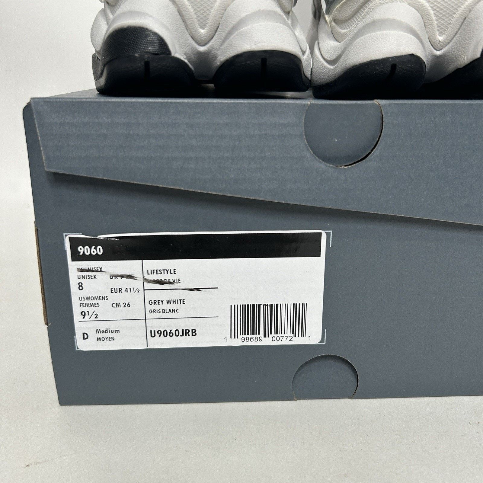 New Balance New Balance 9060 'White Black Metallic Silver' U9060JRB Size US 8 / EU 41 - 5 Thumbnail