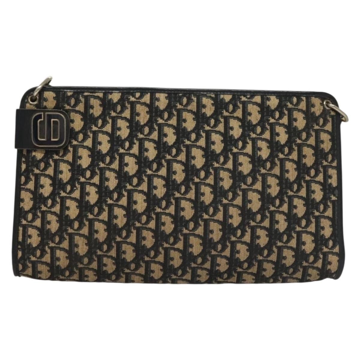 Dior DIOR Trotter Canvas Shoulder Bag Navy Gold Size ONE SIZE - 2 Thumbnail