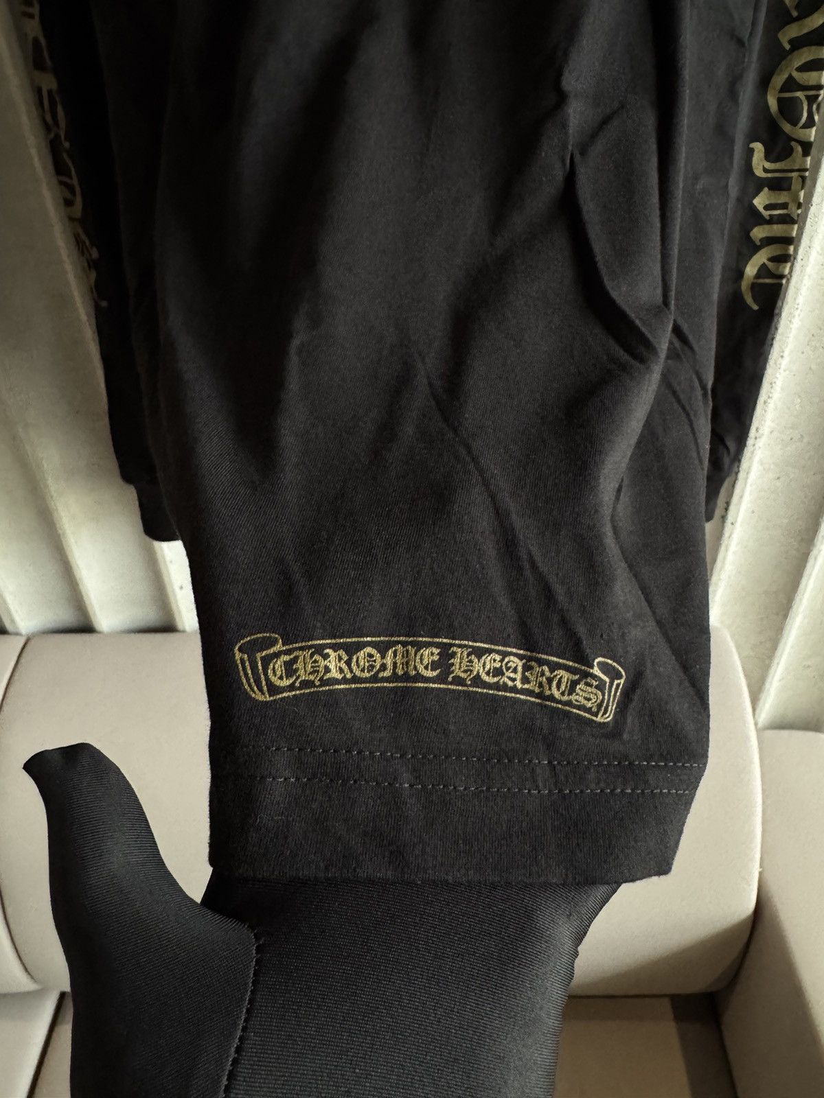 Chrome Hearts CHROME HEARTS LONG SLEEVE NECK CH SCRIPT ARMY GREEN/BLACK Size US L / EU 52-54 / 3 - 8 Thumbnail