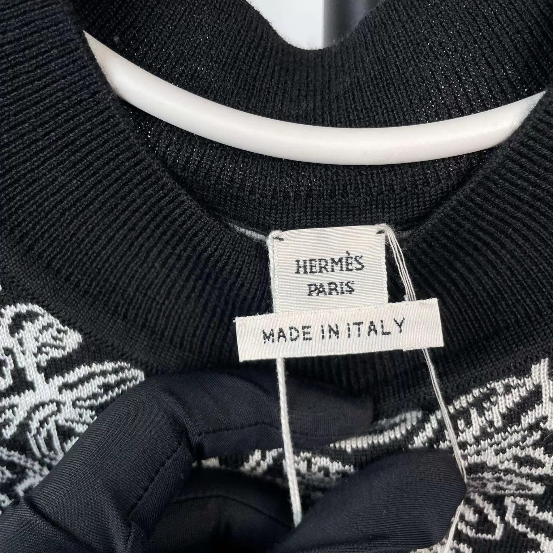 Hermes Hermès knit dress 36 black/white colorblock Size XS / US 0-2 / IT 36-38 - 5 Thumbnail