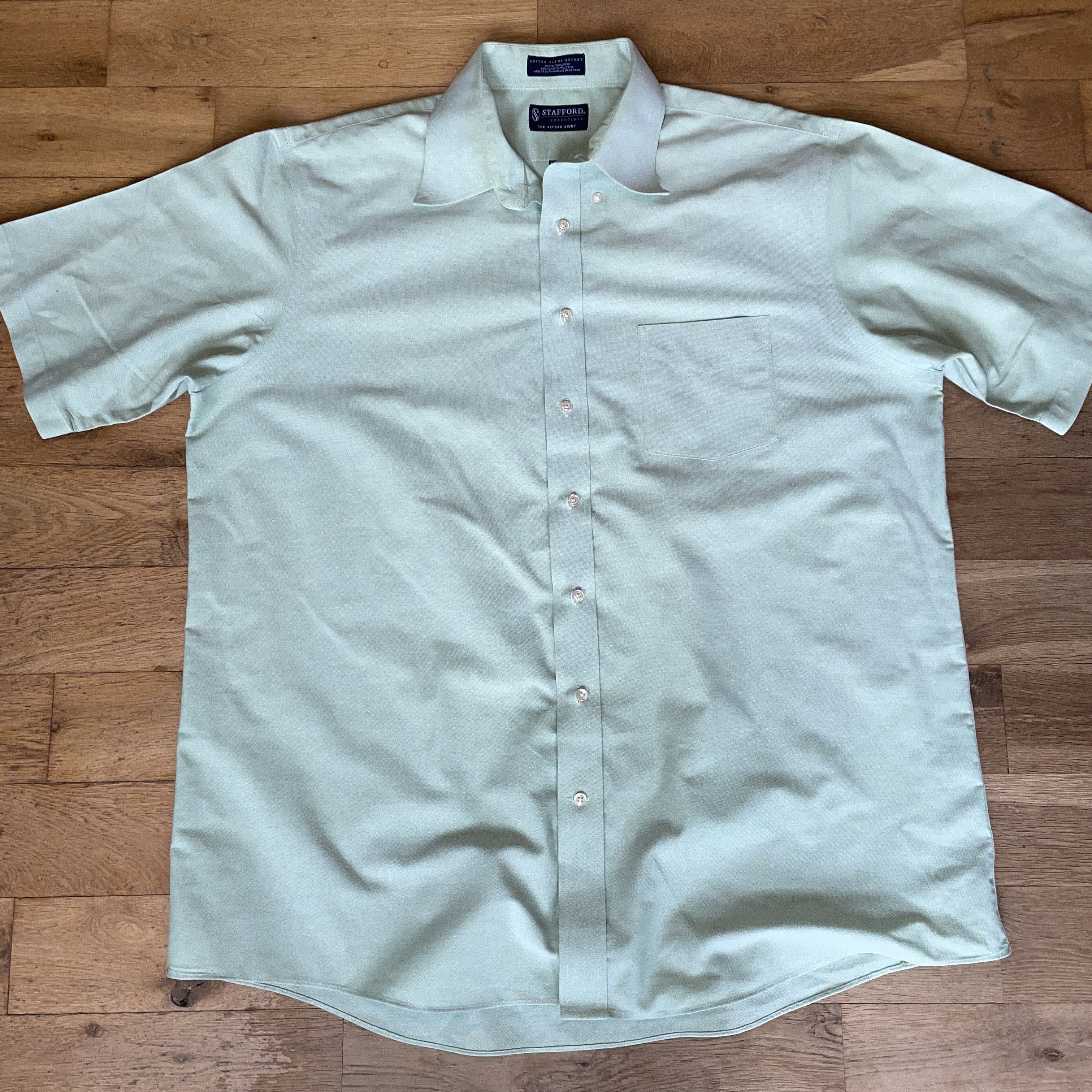 Stafford Oxford Shirt Stafford Stafford Men's Fashionable Oxford Shirt  Cotton Size 2xl