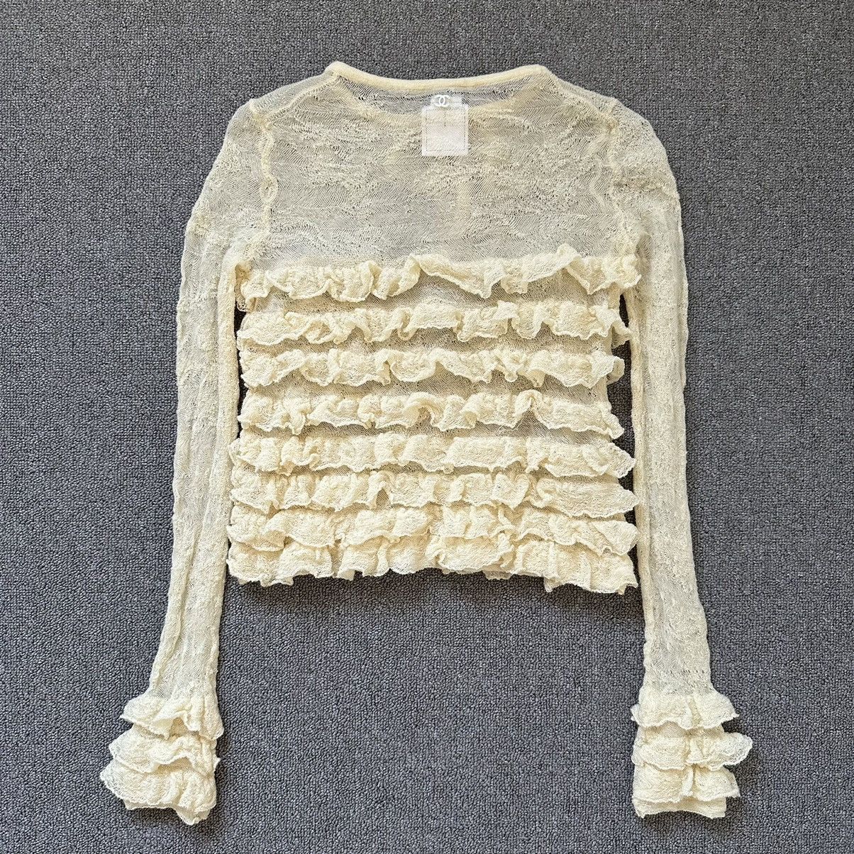 Chanel Chanel - AW2001 Ruffles Knit top Size XS / US 0-2 / IT 36-38 - 4 Thumbnail