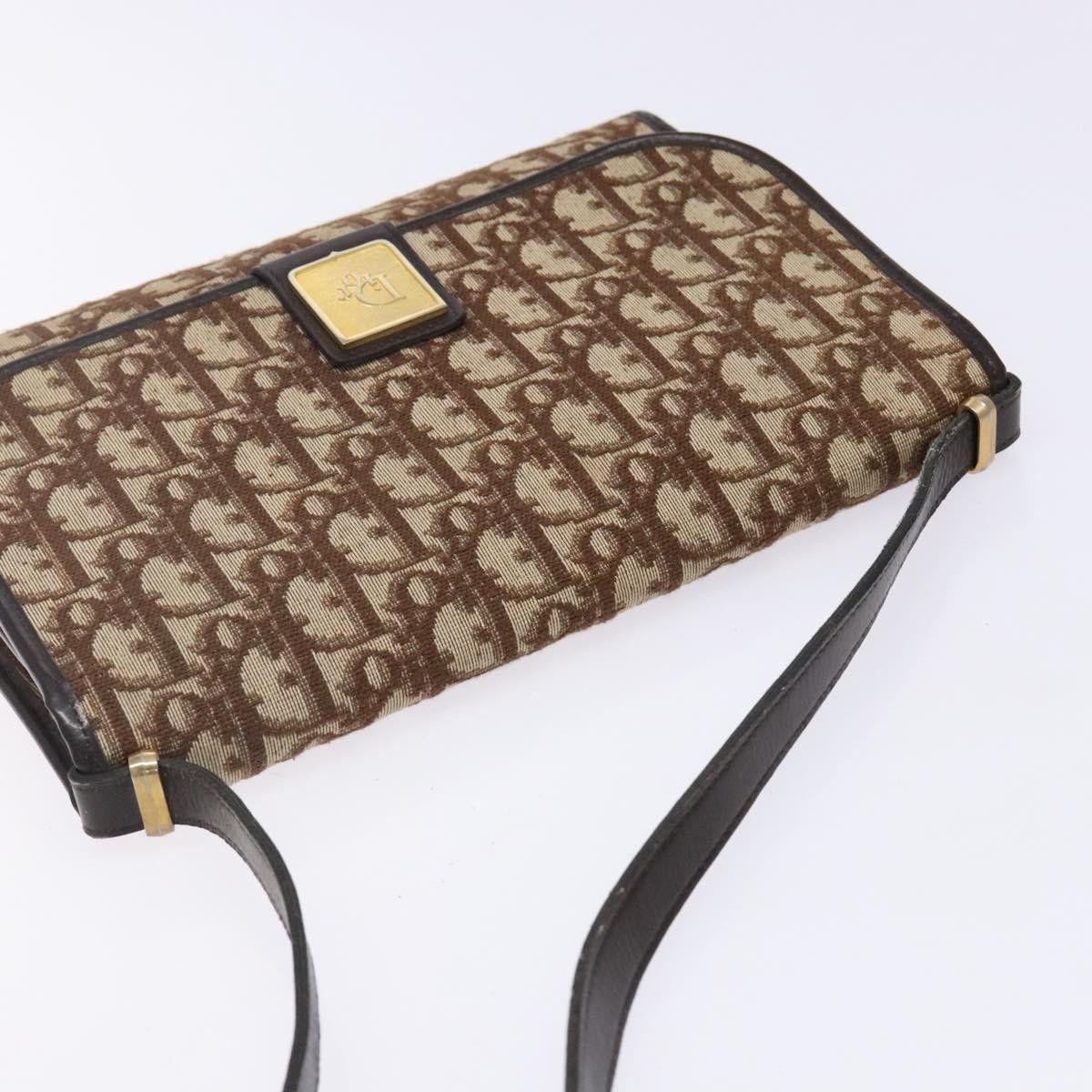 Dior DIOR Trotter Canvas Shoulder Bag Brown Gold Size ONE SIZE - 6 Thumbnail