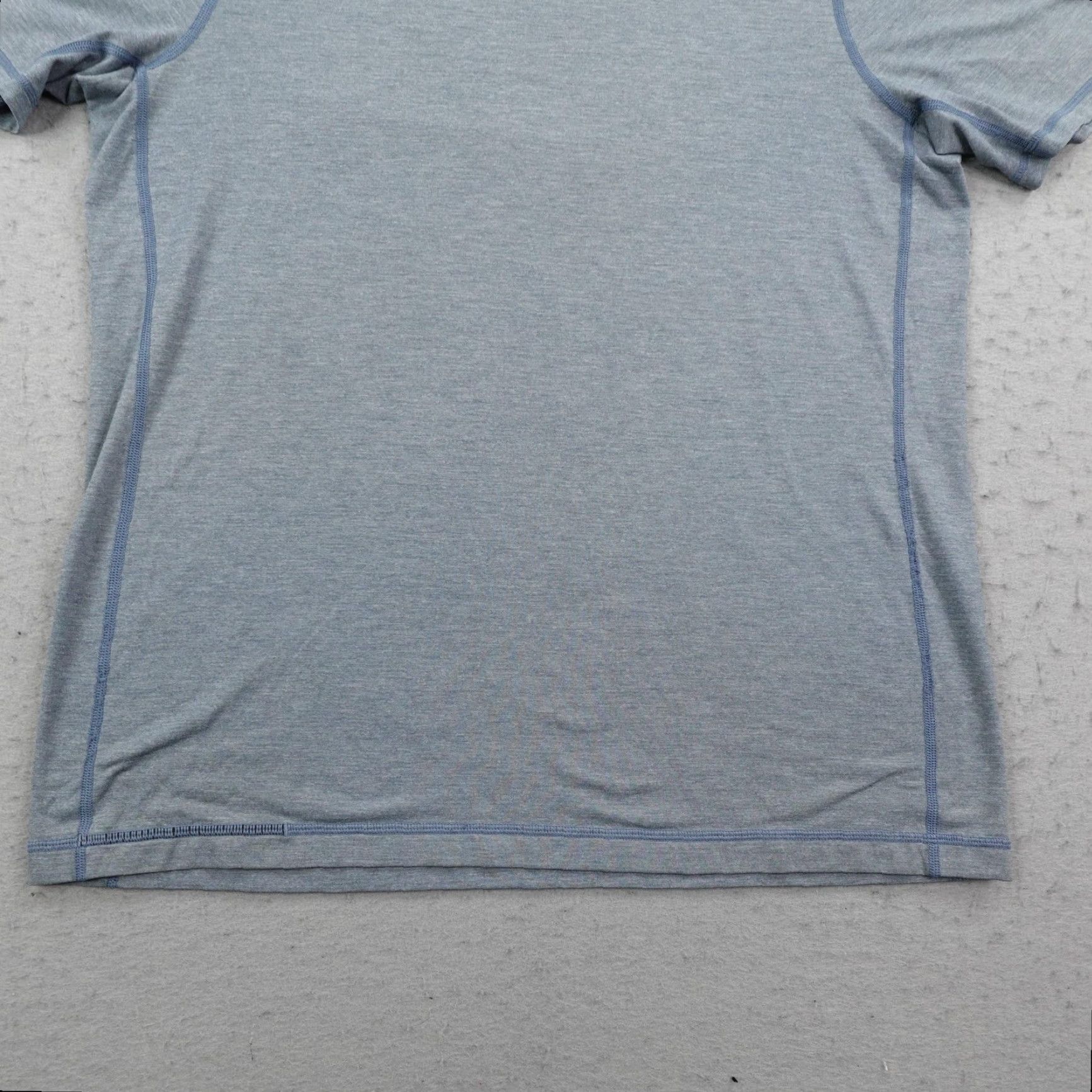 Lululemon Lululemon Shirt Mens Large Blue Performance Athletic Workout THE Crew Yoga Tee Size US L / EU 52-54 / 3 - 3 Thumbnail