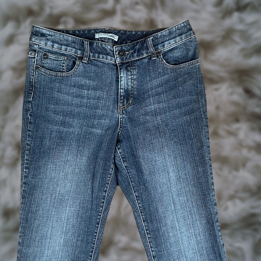Denime Chico’s Jeans Womens 1.5 Reg Straight Leg Mid Rise Stretch Blue Denim Pants Size 26" / US 2 / IT 38 - 1 Thumbnail