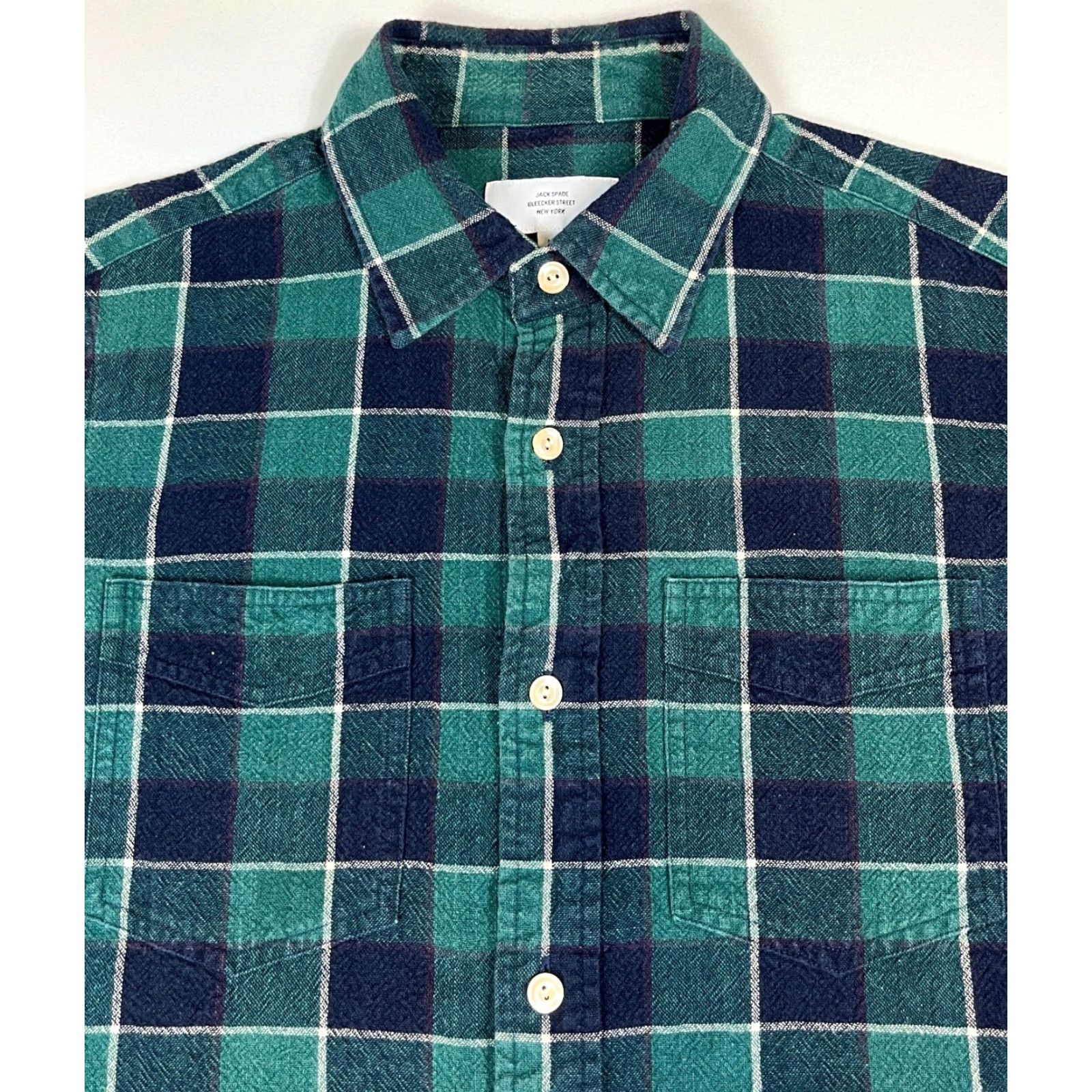 Vintage VINTAGE Jack Spade Button-Up Heavy Flannel Shirt Plaid Designer Sz M Mens East Coast City Classic 90s Size US M / EU 48-50 / 2 - 2 Thumbnail