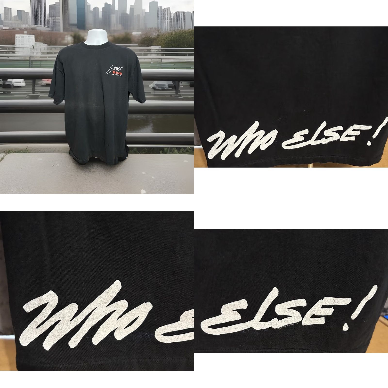 Doublet Vintage Jeff Beck Who Else US Tour Shirt 1999 Men XL Black Short Sleeve Double Sided Size US XL / EU 56 / 4 - 8 Thumbnail