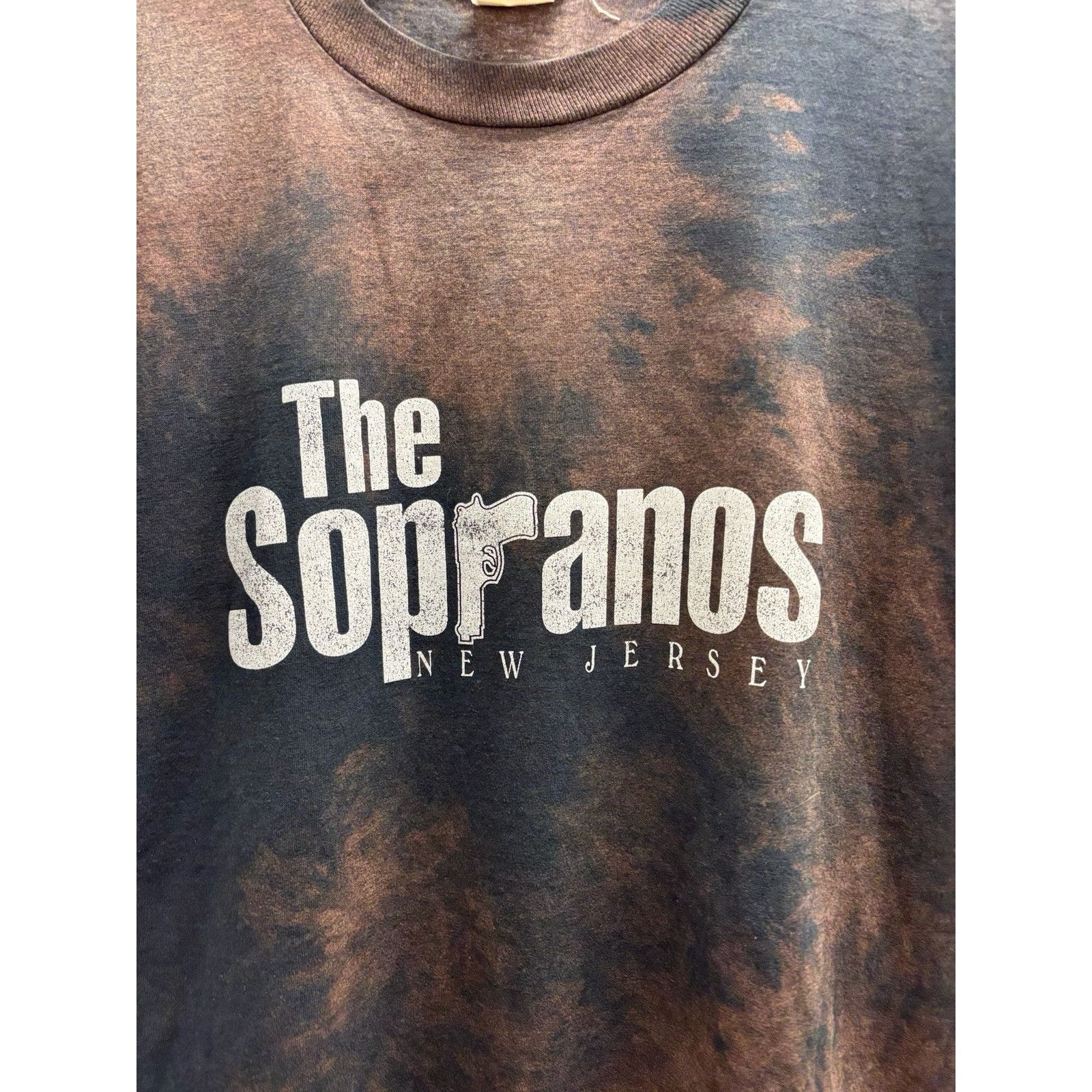 Jerzees Vintage Sopranos New Jersey Acid Wash Shirt Large Gun Size US L / EU 52-54 / 3 - 3 Thumbnail