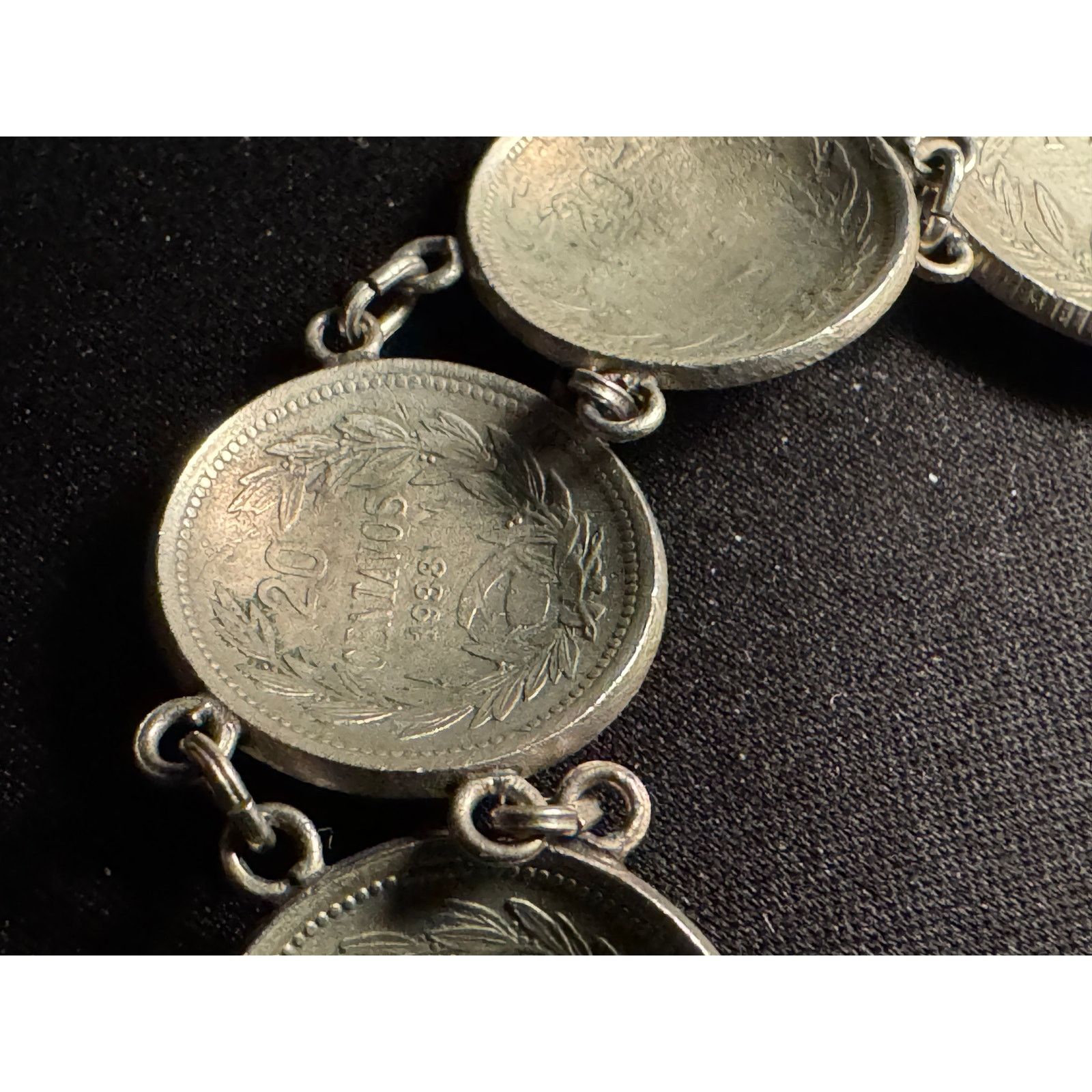 Other Chile 1930's Peso's 7.75in Bracelet Size ONE SIZE - 6 Thumbnail