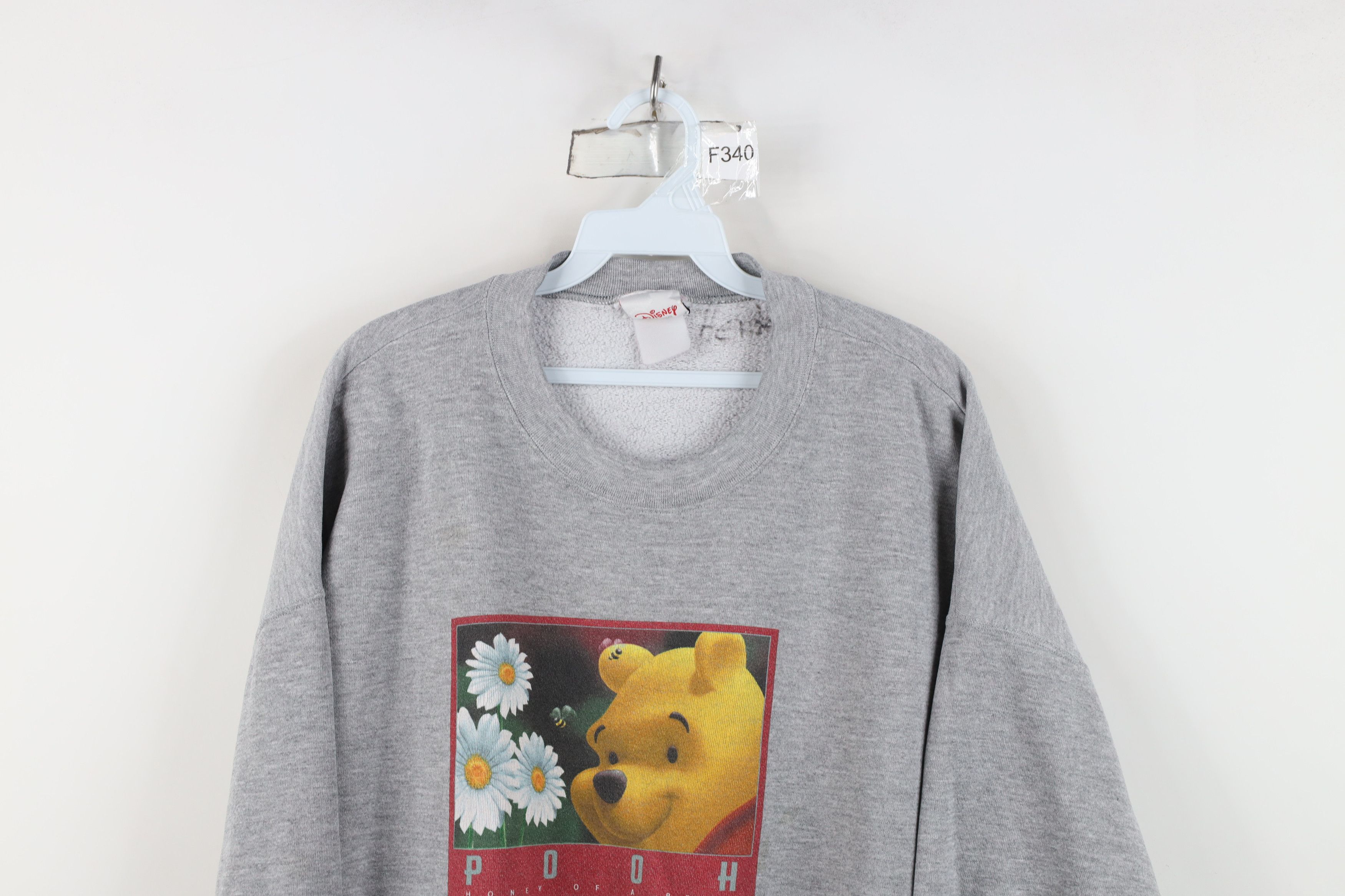 Disney Vintage 90s Disney Winnie the Pooh Box Logo Sweatshirt Size 3XL / US 20-22 - 2 Thumbnail