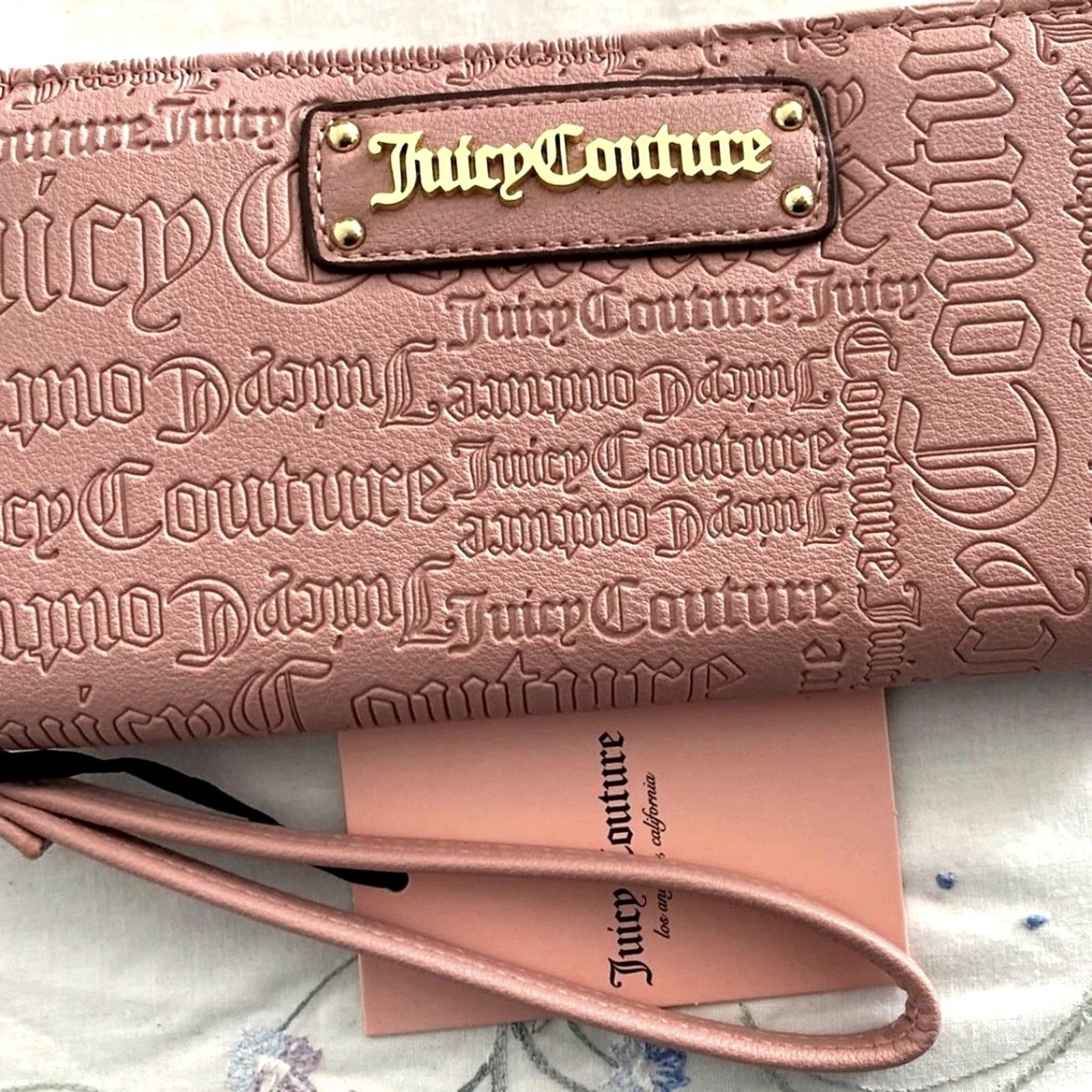 Juicy Couture Juicy Couture Deboss Word Play Zip Around Wallet Dusty Blush Size ONE SIZE - 3 Thumbnail