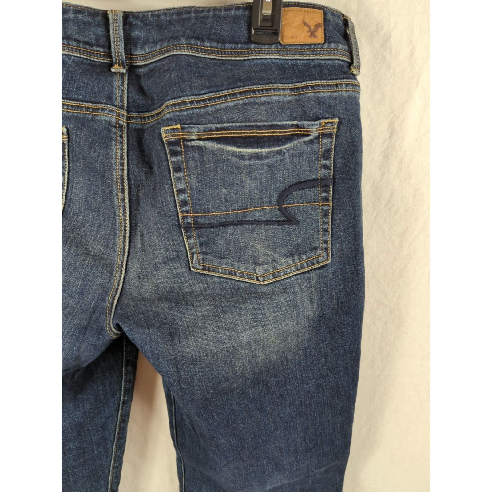 American Eagle Outfitters American Eagle Outfitters Jeans Womens Regular Kick Boot Medium Blue Denim Stretch 5-Pocket Logo Bootcut Vintage No N/A Size 36" / US 14 / IT 50 - 5 Thumbnail