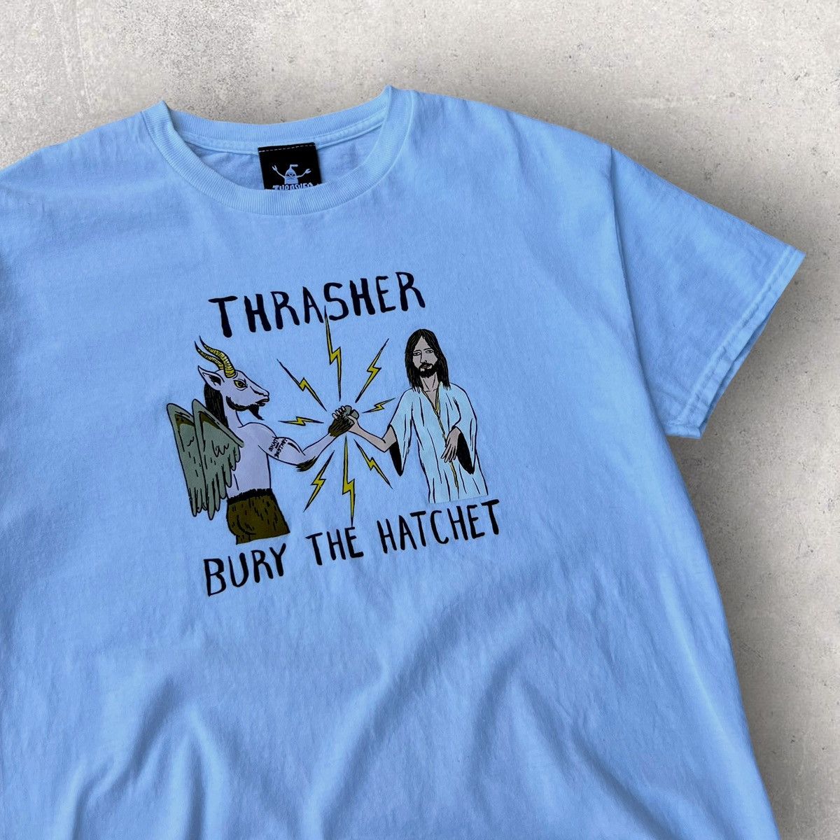 Thrasher vintage rare Thrasher X Toy Machine BTH T-Shirt skate Jesus Size US M / EU 48-50 / 2 - 2 Thumbnail