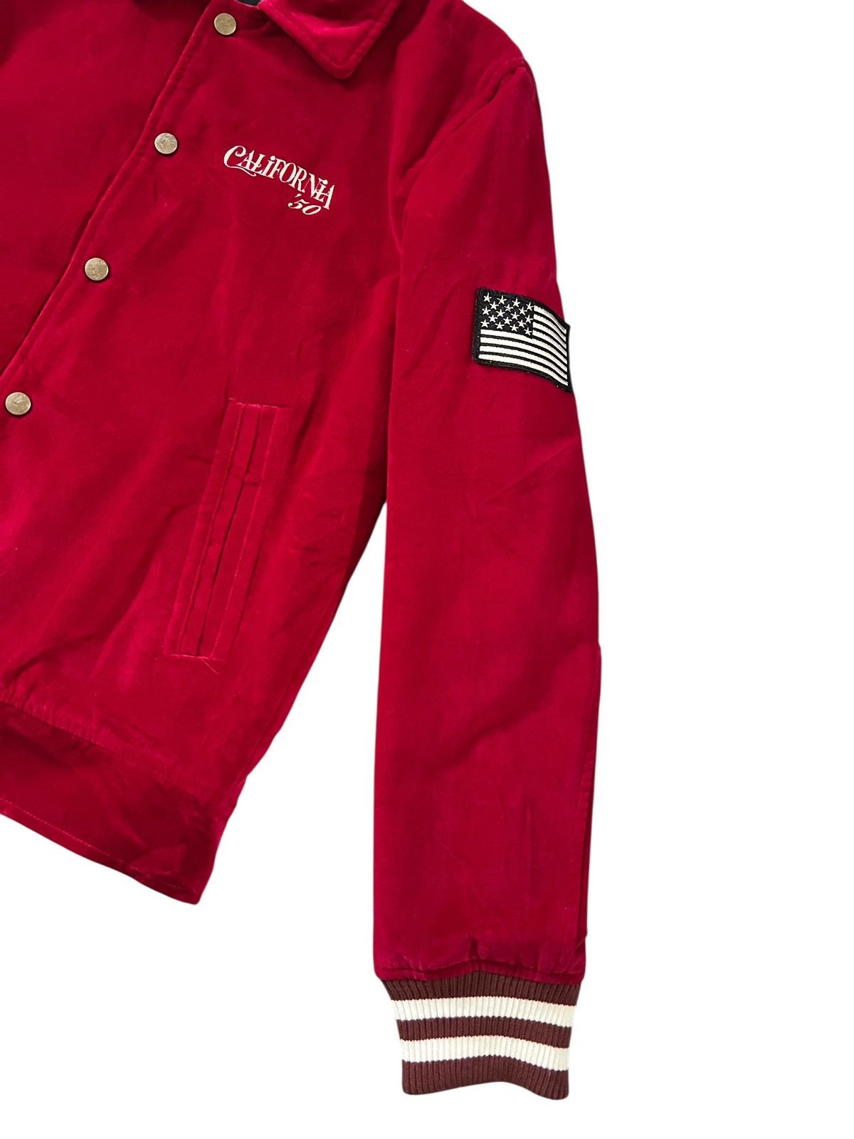 JACKROSE Jackrose Red Velvet Embroidery Souvenir Jacket Size US S / EU 44-46 / 1 - 4 Thumbnail