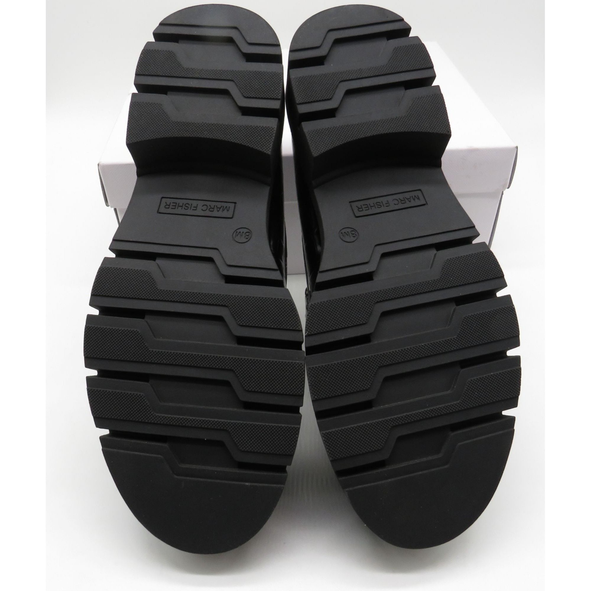 Marc Fisher Marc Fisher Corel Womens Black Croc-Embossed Loafers Chain D Size US 8 / IT 38 - 8 Thumbnail