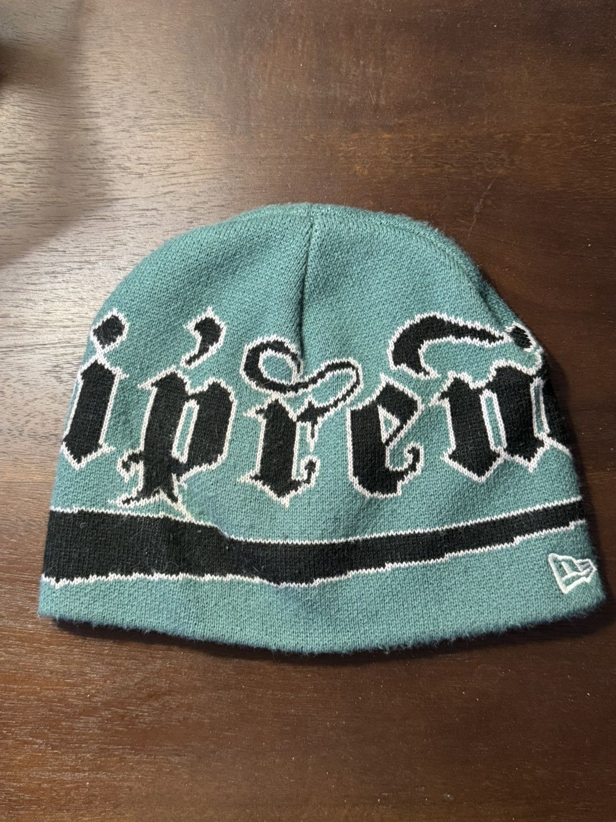 New Era × Supreme Supreme New Era Blackletter Beanie | Grailed