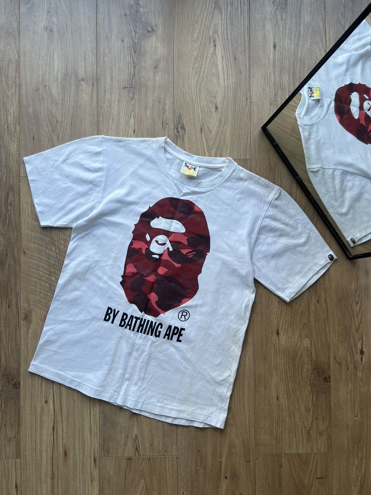 Bape BAPE RED CAMO APE HEAD TEE Size US M / EU 48-50 / 2 - 1 Thumbnail