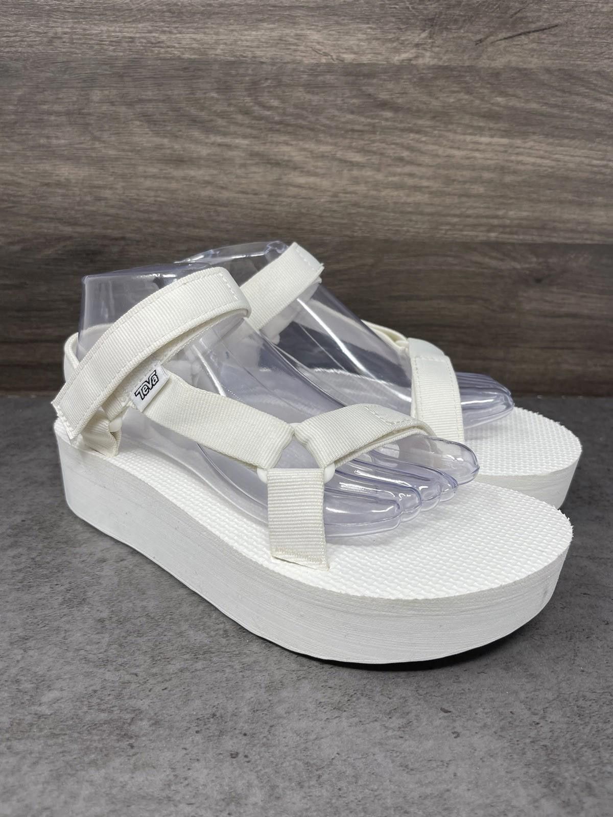 Teva TEVA Flatform Universal Sandals Womens Size 9 White Strap Size US 9 / IT 39 - 4 Thumbnail