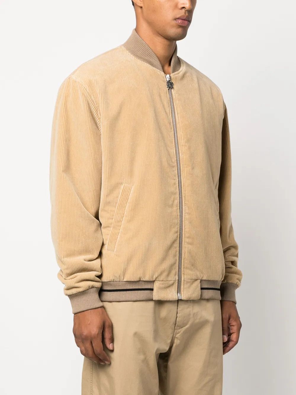 Palm Angels o1y0325 Logo Bomber Jacket in Beige Size US M / EU 48-50 / 2 - 4 Thumbnail