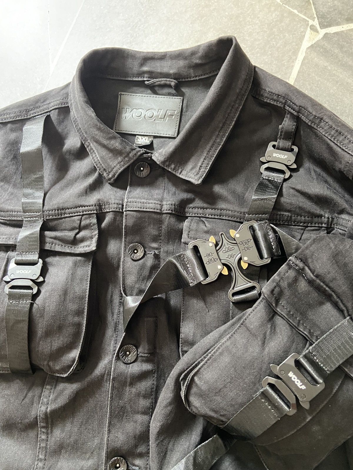 Woolf Woolf Jeans denim bondage Jacket Size US XL / EU 56 / 4 - 4 Thumbnail