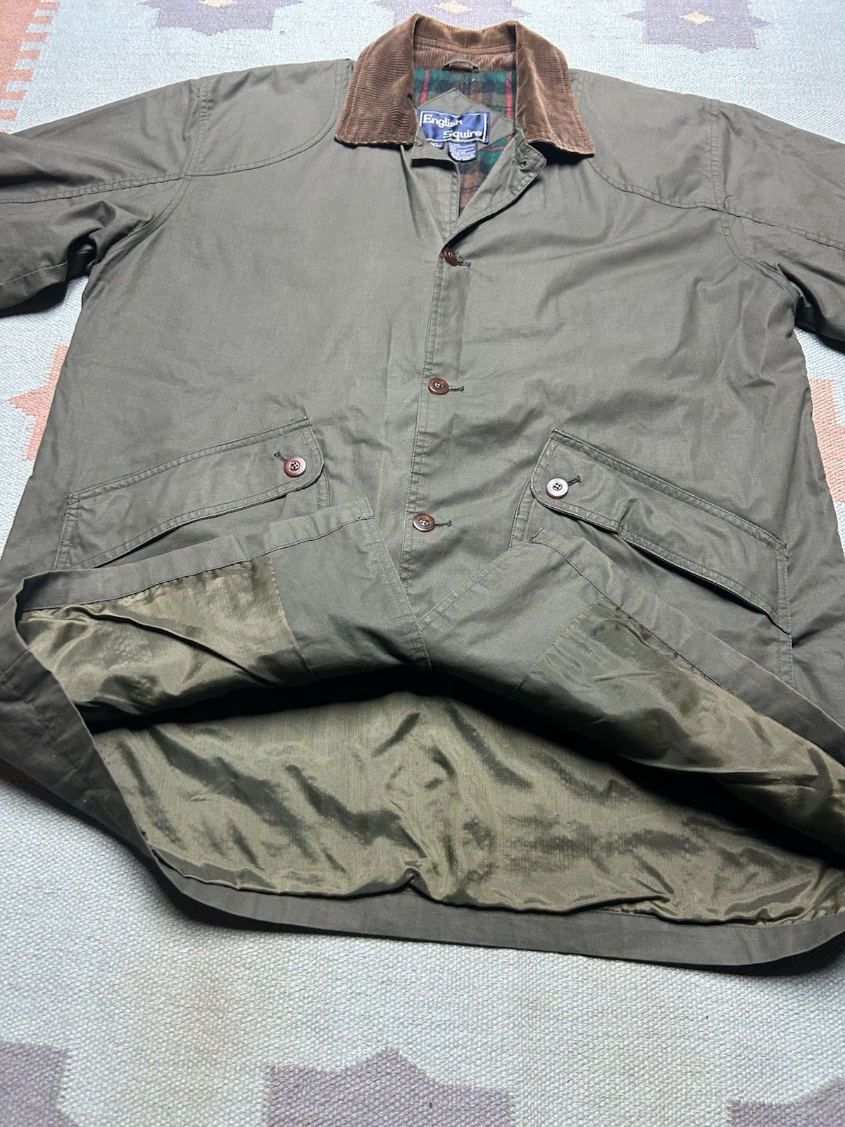 Vintage Vtg English Squire barn coat chore jacket lined cotton XL Size US XL / EU 56 / 4 - 5 Thumbnail