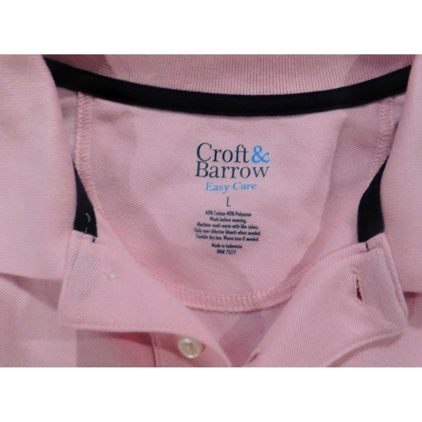 Croft & Barrow Croft & Barrow Polo Shirt Mens L Pink Easy Care Classic Golf Short Sleeve Knit Logo Solid Size US L / EU 52-54 / 3 - 5 Thumbnail