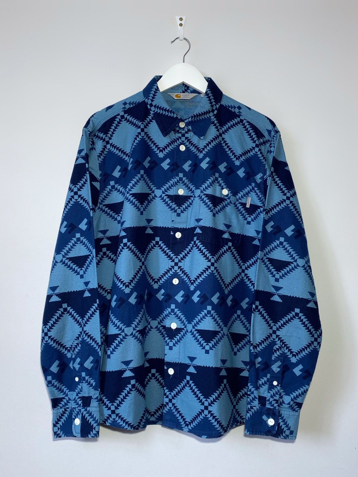 Carhartt Carhartt geometry pattern all overprint long sleeve shirt Size US XL / EU 56 / 4 - 1 Thumbnail
