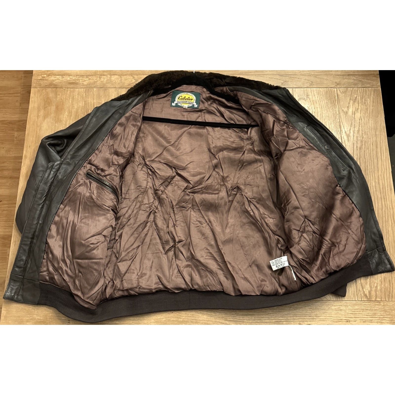 Vintage Vintage Cabela's Jacket Mens L Brown Leather Coat Bomber Aviator Pockets Zip Up Size US L / EU 52-54 / 3 - 7 Thumbnail