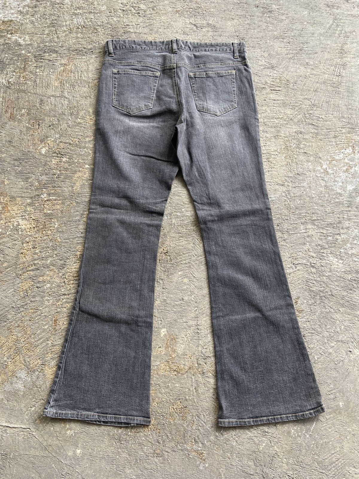 Tornado Mart 2000s Oririn - Grey Washed Flared Pants Size US 31 - 8 Thumbnail
