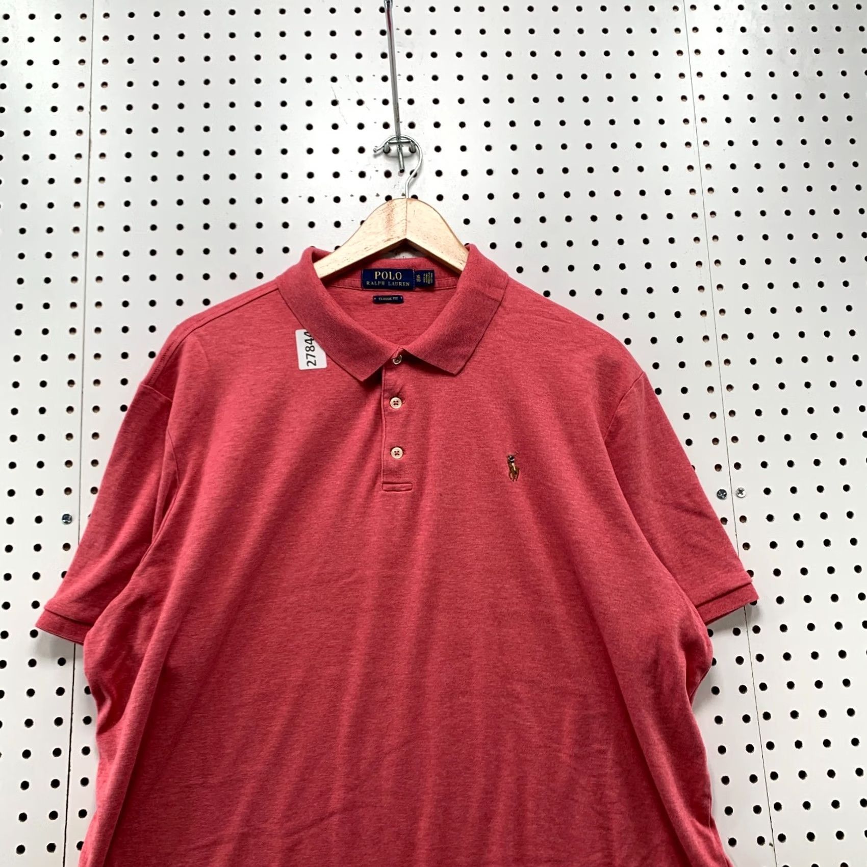 Polo Ralph Lauren Polo Ralph Lauren Shirt Mens XL CLassic Fit Red Collared Brown Pony 25.5X28 Size US XL / EU 56 / 4 - 2 Thumbnail