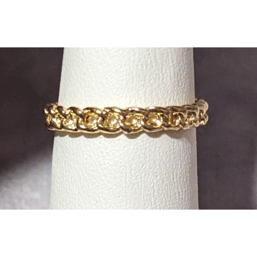 Other Gold Tone Braided Chain Texture Fashion Ring Size 6 Size ONE SIZE - 6 Thumbnail