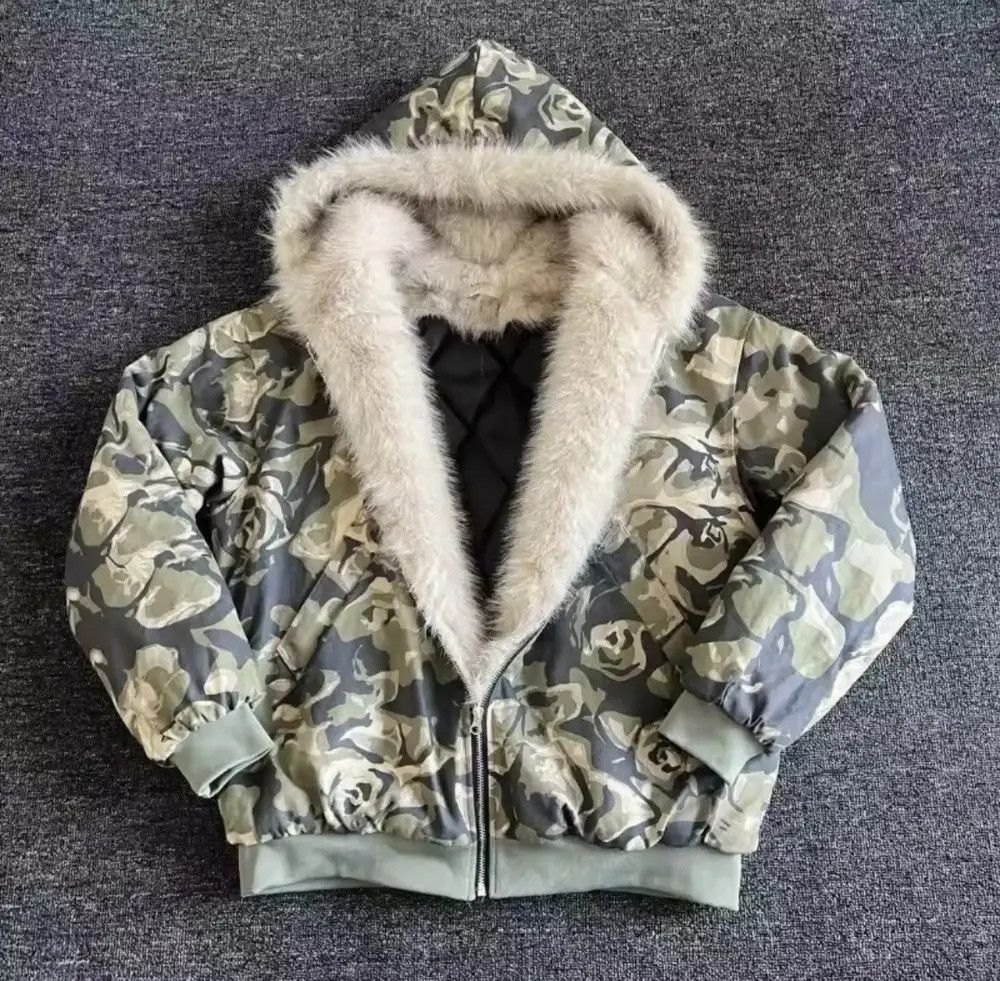 Japanese Brand Camouflage Fur Collar Padded Jacket Men Y2K Vintage Size US S / EU 44-46 / 1 - 5 Thumbnail