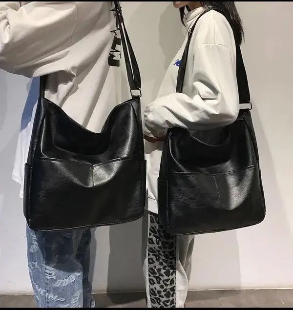 Japanese Brand Fashion y2k pu leather shoulder messenger bag vintage Size ONE SIZE - 6 Thumbnail