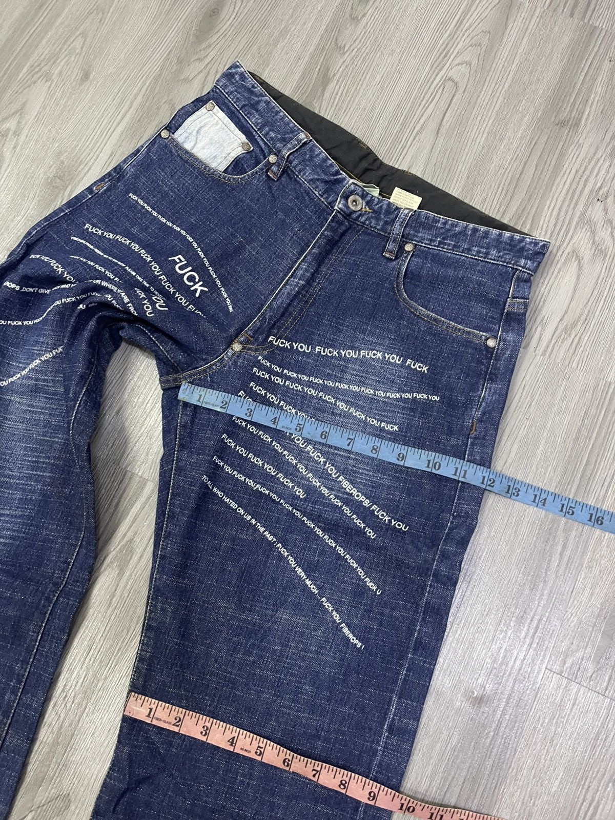 Fiberops Fiberops ‘Fuck You’ denim Size US 32 / EU 48 - 12 Thumbnail