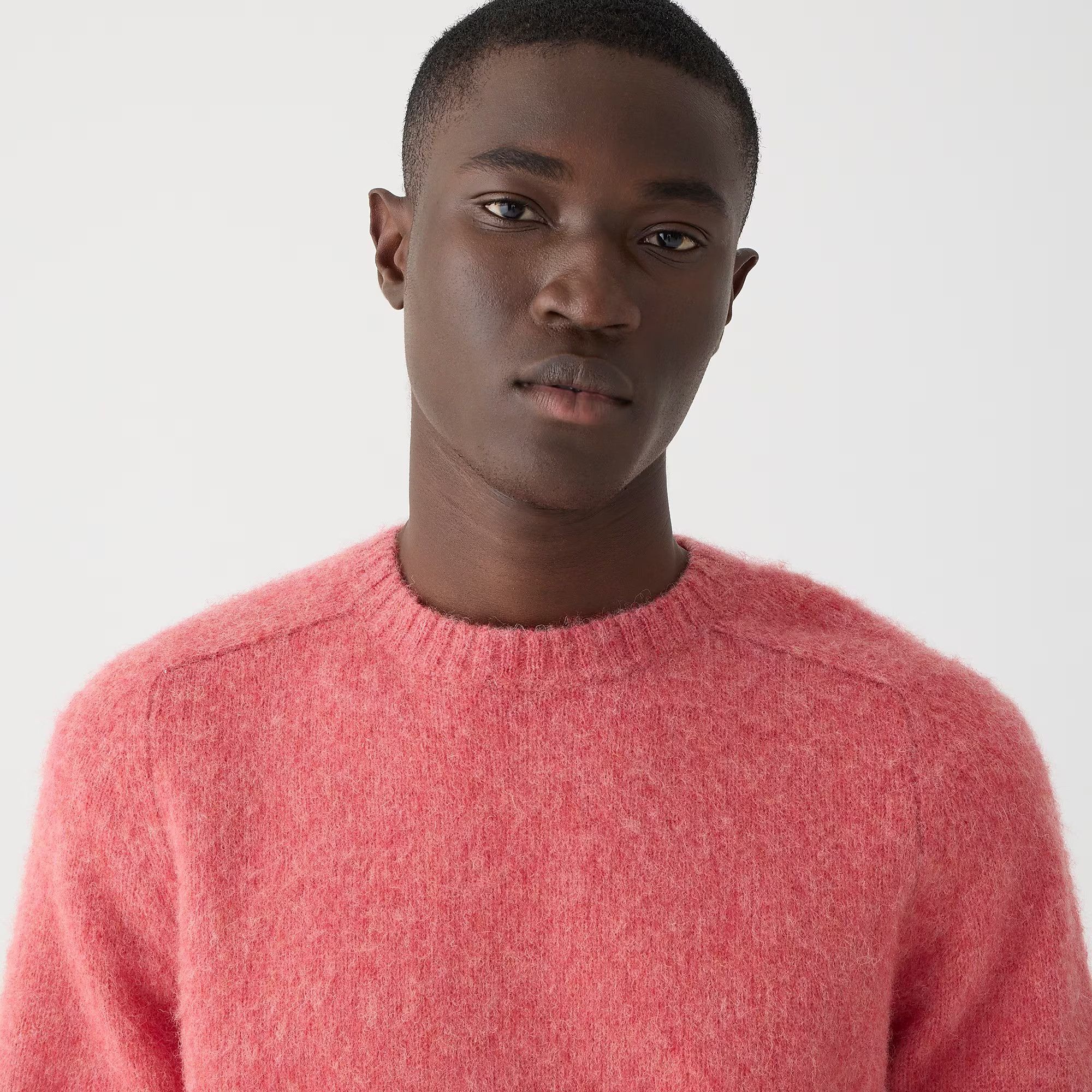 J.Crew J. CREW Brushed Wool Crewneck Sweater Heather Geranium - NWT Size US XL / EU 56 / 4 - 3 Thumbnail