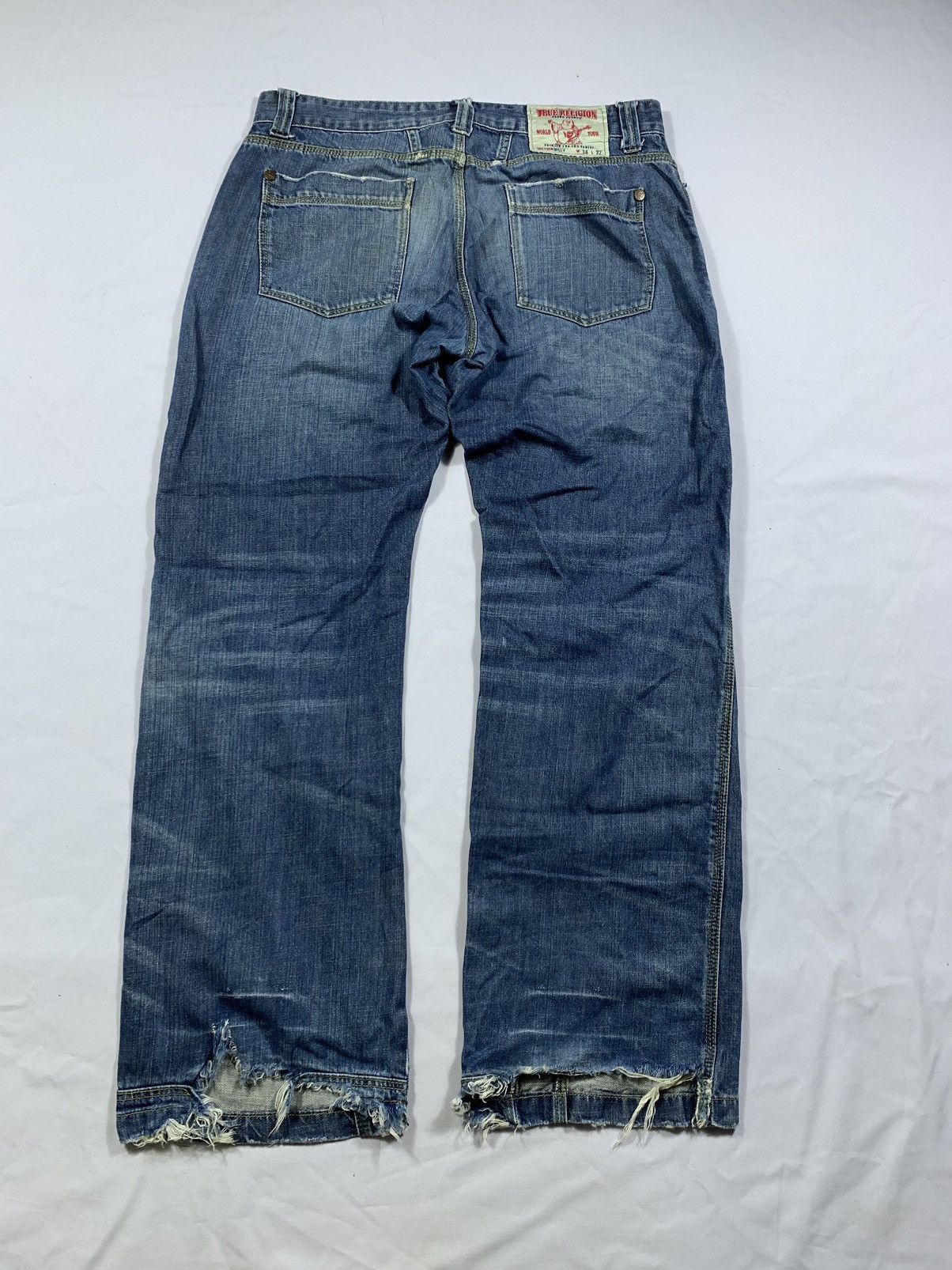Tornado Mart Sick Distressed True Relegion Denim Jeans Size US 34 / EU 50 - 2 Thumbnail