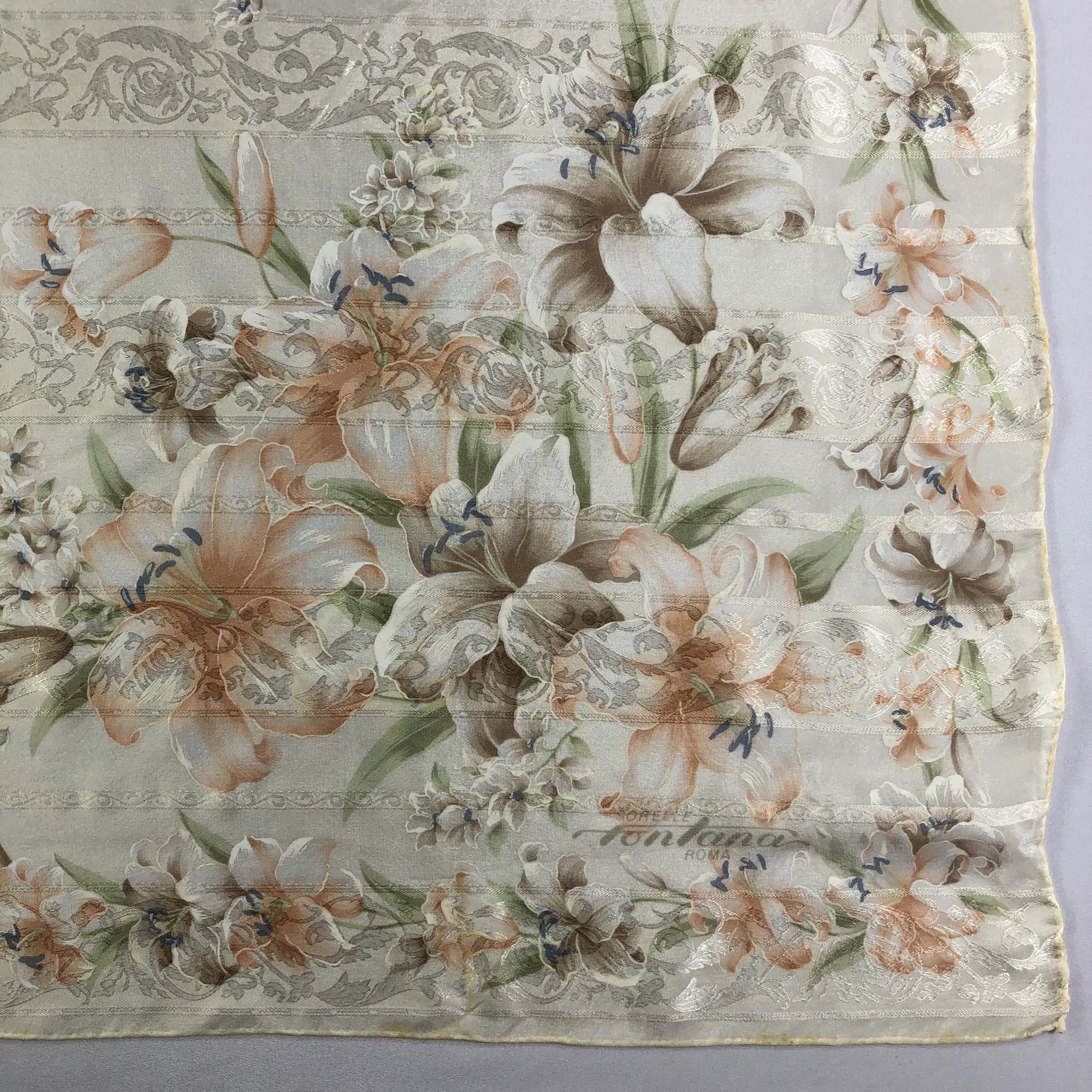 Vintage Vintage Sorelle Fontana Silk Scarf Size ONE SIZE - 3 Thumbnail