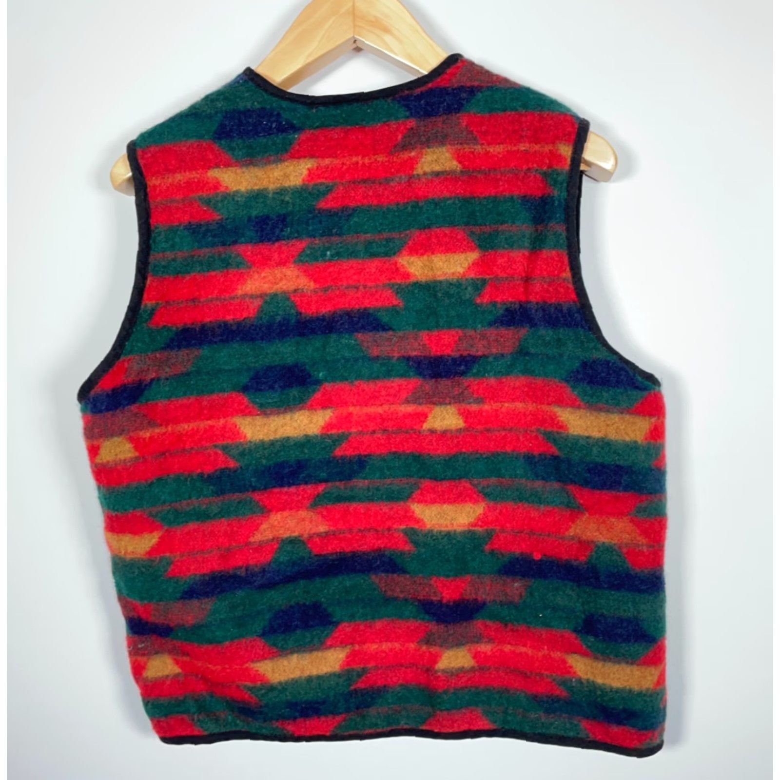 Vintage VINTAGE Southwestern Wool Vest Women's One Size (XL) Geometric Pattern Aztec Tribal Size XL / US 12-14 / IT 48-50 - 2 Thumbnail