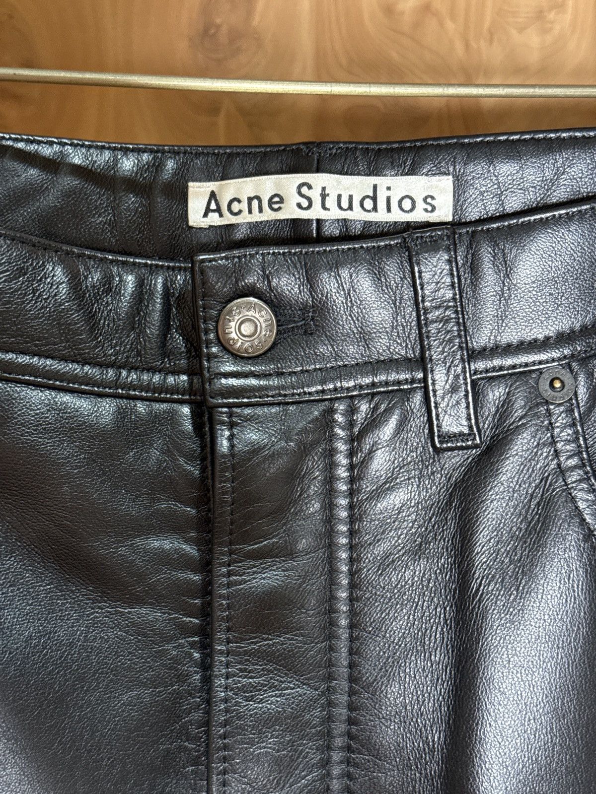 Acne Studios Acne Studios black leather pants Size US 34 / EU 50 - 3 Thumbnail