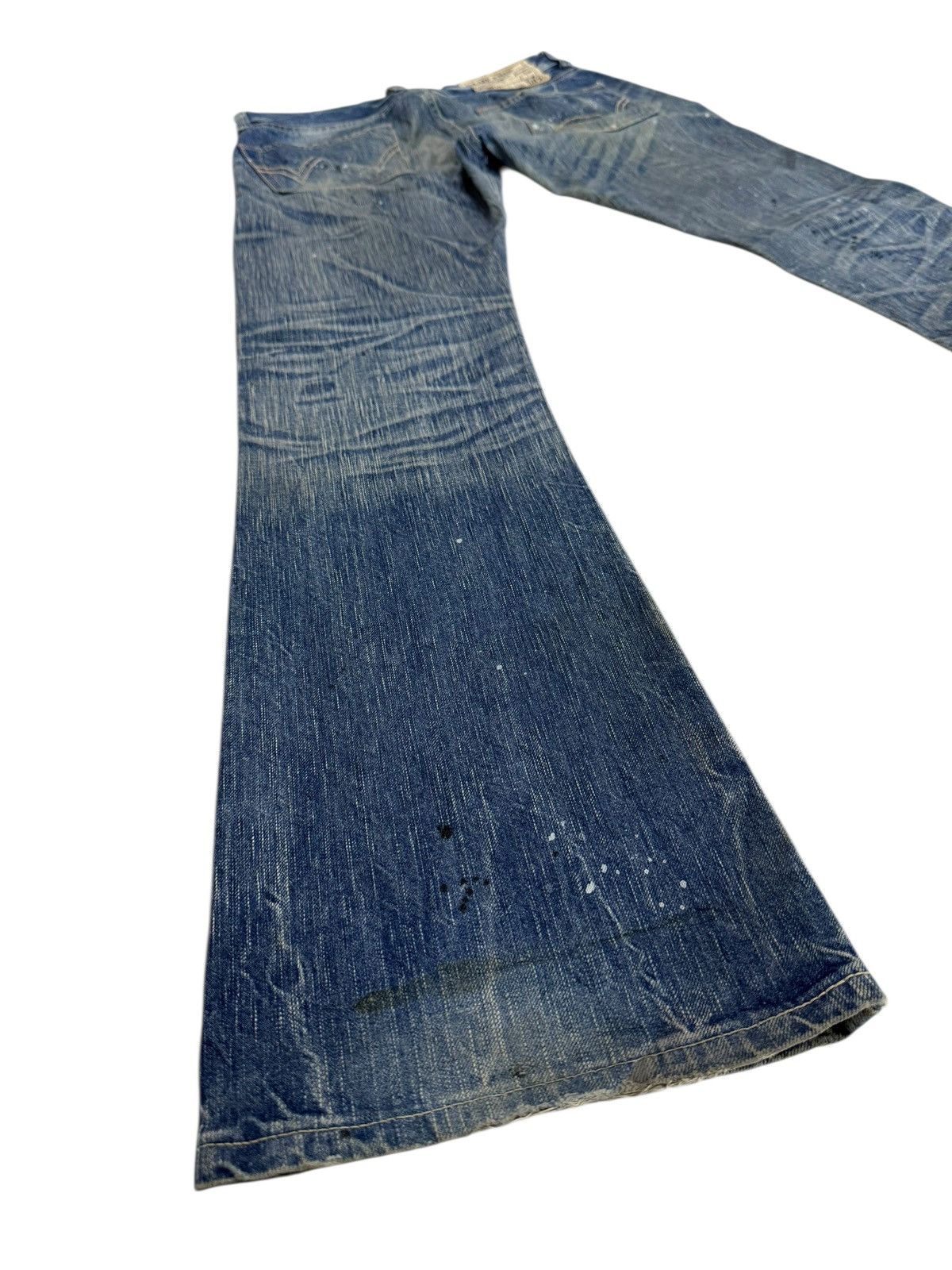 If Six Was Nine Flared Jeans Edwin 503 Blue Trip Clawmark Distressed Sick Size US 31 - 13 Thumbnail