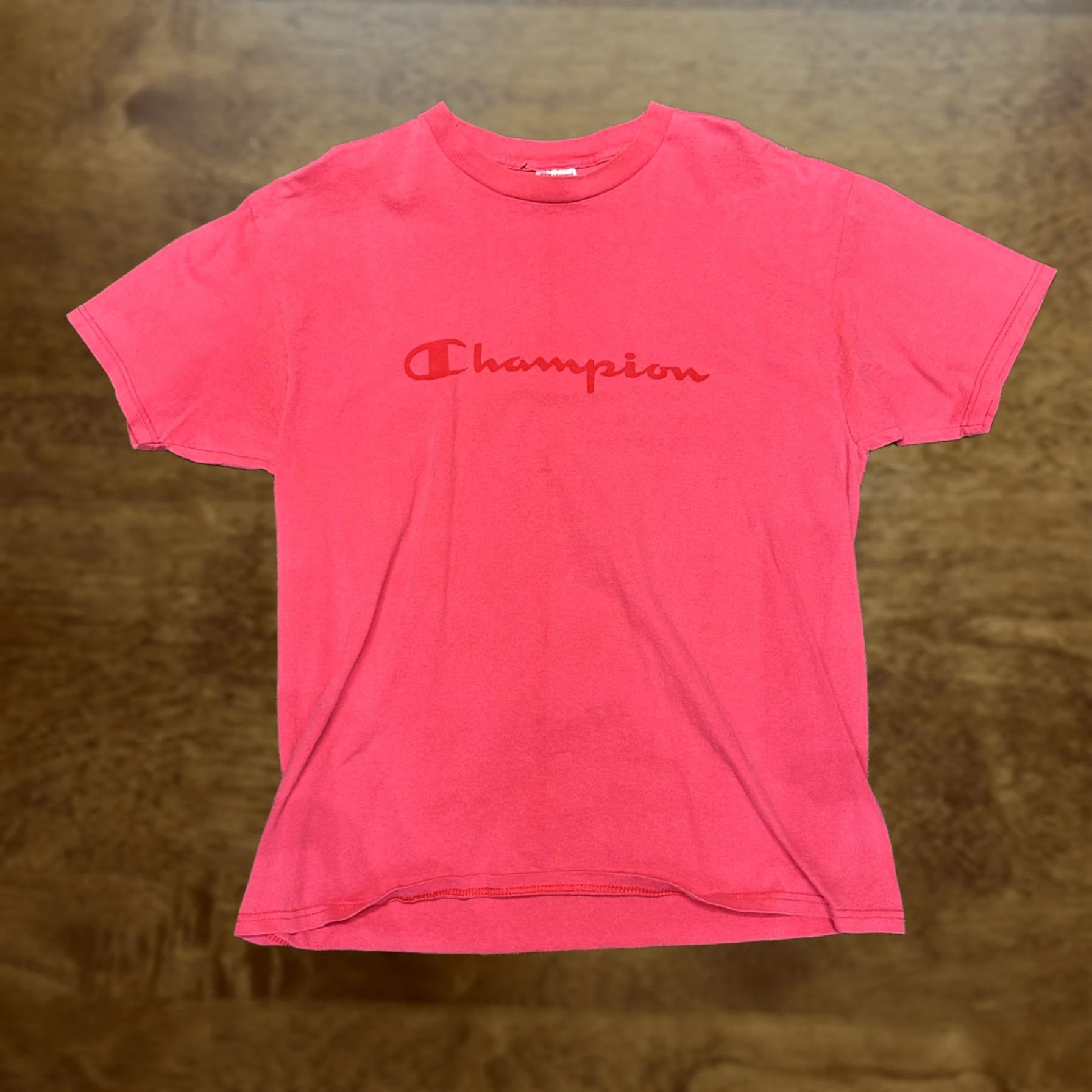 Hanes Hanes Champion Shirt Mens XL Red Script Logo Graphic Tee Crewneck T-Shirt Size US XL / EU 56 / 4 - 1 Thumbnail