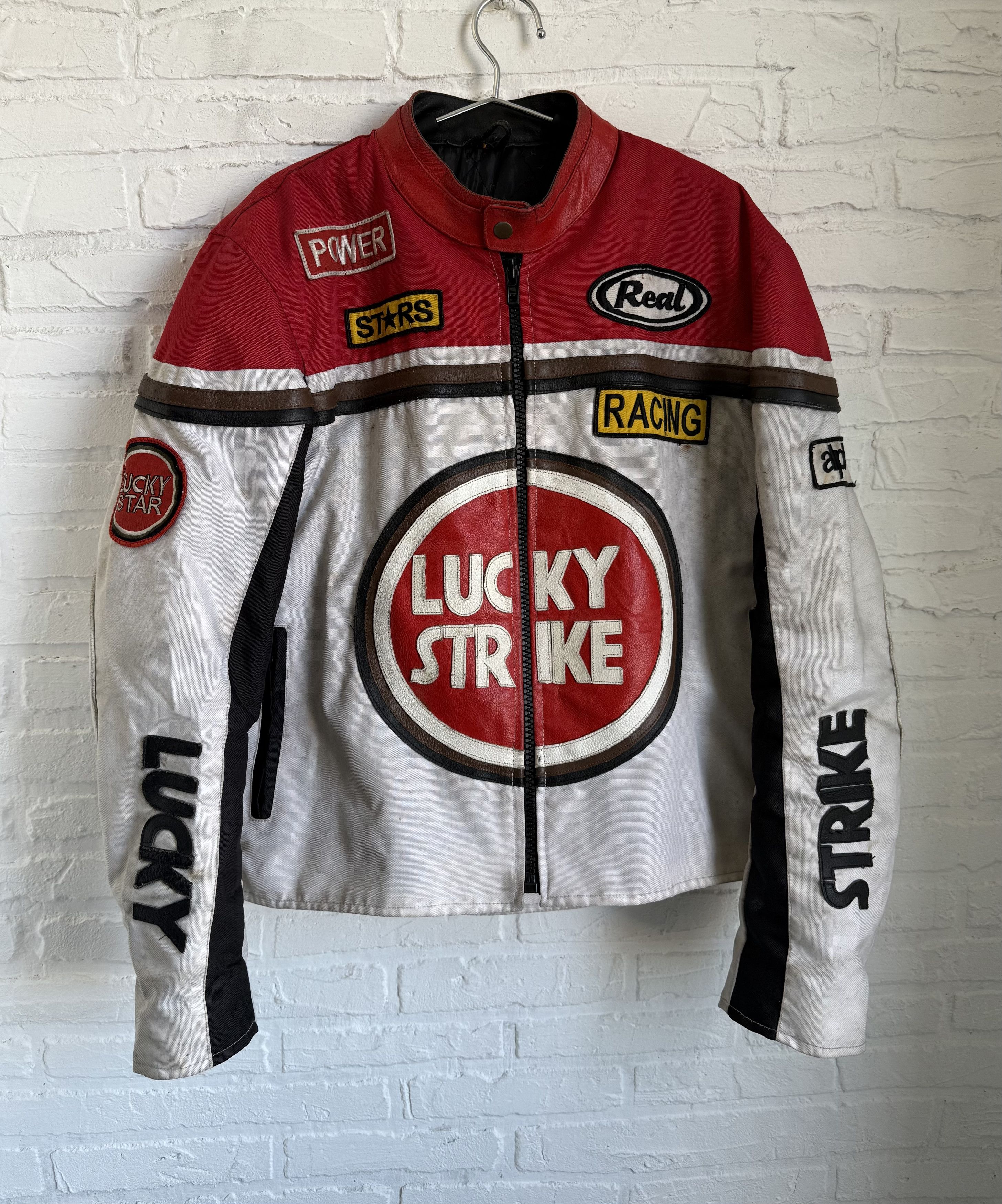 Vintage Vintage Lucky Strike Racing Jacket Moto Biker Leather Size US L / EU 52-54 / 3 - 2 Thumbnail