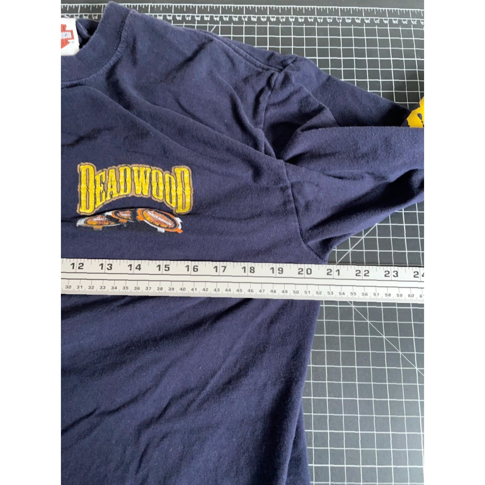 Harley Davidson VINTAGE Harley-Davidson Deadwood Long Sleeve T-Shirt Men Large Dark Blue Size US L / EU 52-54 / 3 - 5 Thumbnail