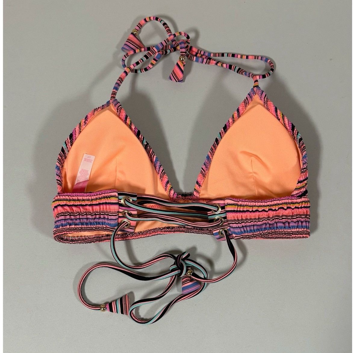 Victoria's Secret × Vintage Victoria’s Secret Striped Bikini Top Bathing Suit Size S 🩷✨ Size S / US 4 / IT 40 - 3 Thumbnail