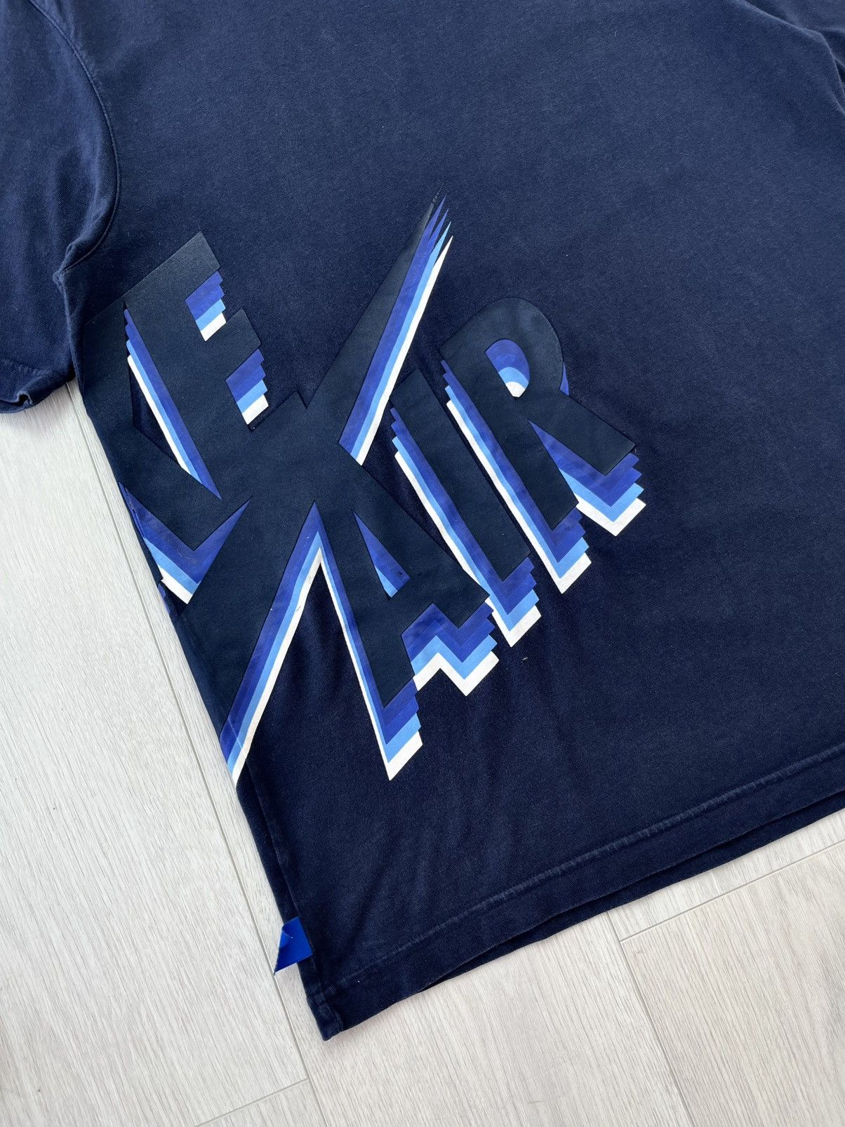 Nike × Vintage Vintage Nike T-Shirt Big Logo AirMax Swoosh Y2K Drill 90s Size US M / EU 48-50 / 2 - 2 Thumbnail