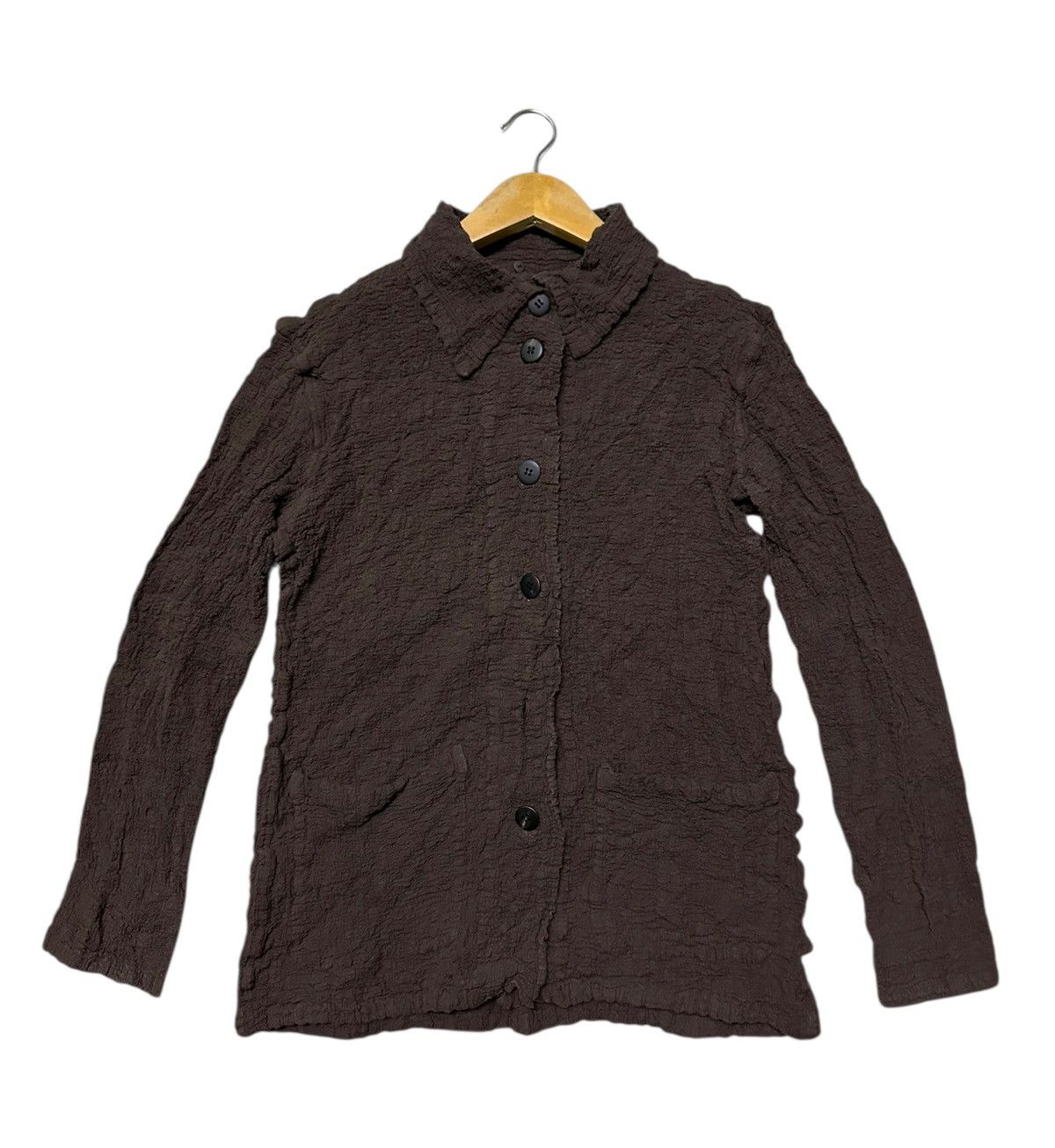 Issey Miyake Issey Miyake Me dark brown button jacket Size M / US 6-8 / IT 42-44 - 3 Thumbnail