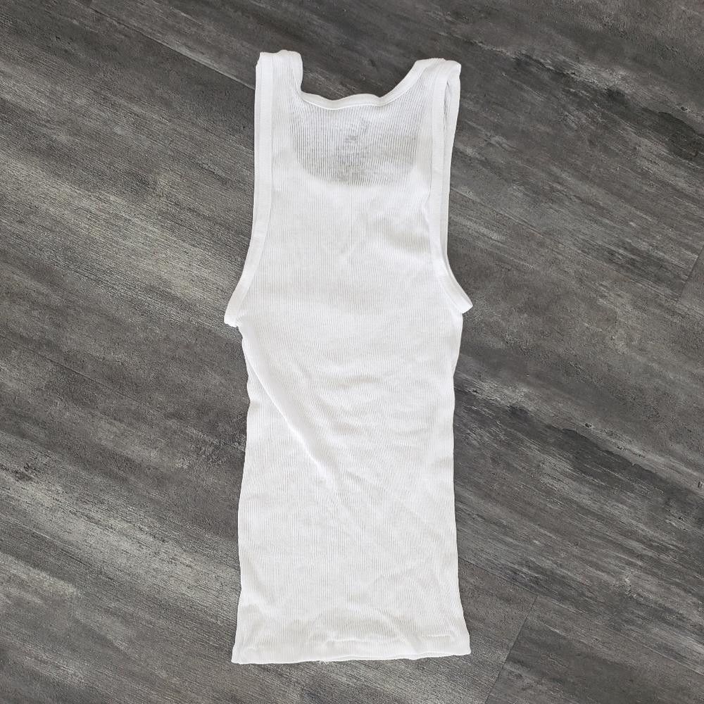 Hanes White Ribbed HANES Classic Tank Size US XXS / EU 40 - 2 Thumbnail